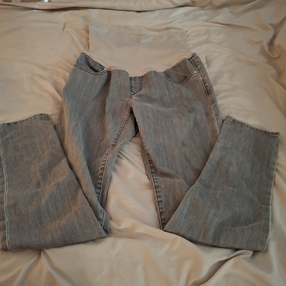 1969 Always Skinny Women's Gray Straight Leg Maternity Jeans - Picture 3 of 9